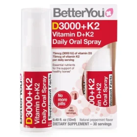 BetterYou D3000 + K2 Vitamin D + K2 Daily Oral Spray 12ml