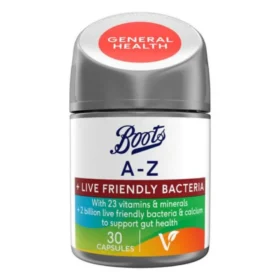 Boots A-Z Multivitamin + Live Friendly Bacteria 30 Capsules