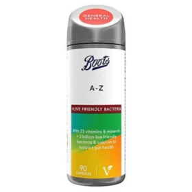 Boots A-Z Multivitamin + Live Friendly Bacteria 90 Capsules