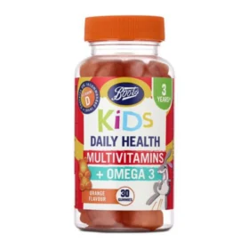 Boots Kids Daily Health Multivitamins + Omega 3 - 30 Orange Flavour Gummies