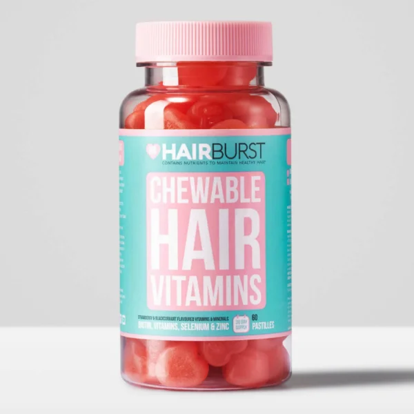 Hairburst Strawberry and Blackcurrant Chewable Vitamins 60 Pastilles