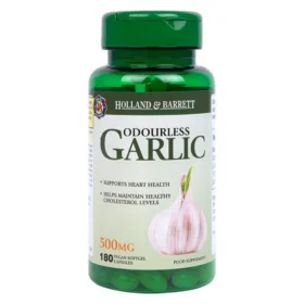 Holland & Barrett | Odourless Garlic 500mg 180 Vegan Softgel Capsules