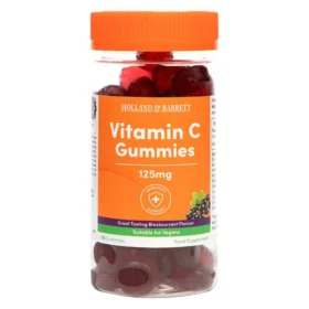 Holland & Barrett Vitamin C 125mg Blackcurrant Flavour 60 Gummies
