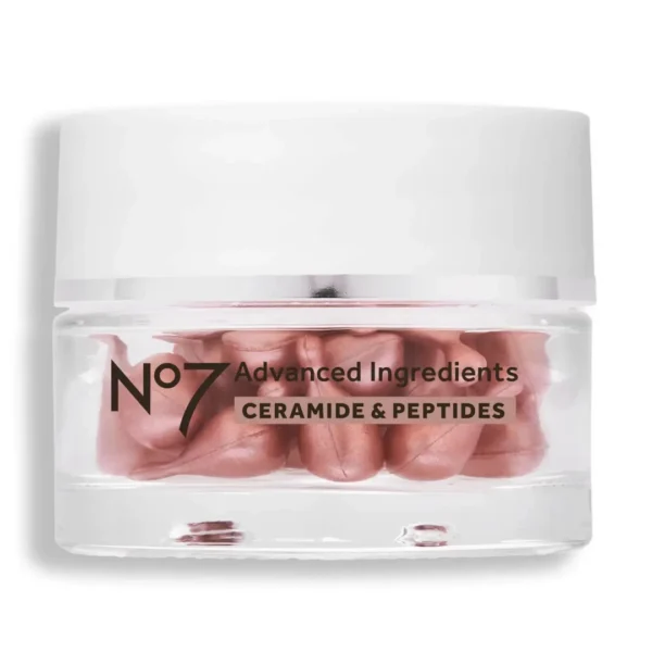 No7 Advanced Ingredients Ceramide & Peptides Facial Capsules 30s