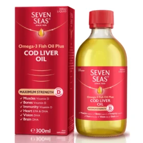 Seven Seas Cod Liver Oil Plus Omega-3 Maximum Strength Liquid 300ml