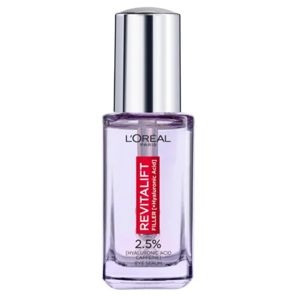 Loreal Paris 2.5% Hyaluronic Acid and Caffeine Eye Serum, Revitalift Filler Eye Serum - 20ml