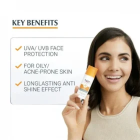 Eucerin Sun Oil Control Face Protection Sun Cream for Oily & Blemish Prone Skin SPF 50+, 50ml